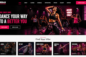 build squarespace dance fitness website chorography zumba ballet classes booking