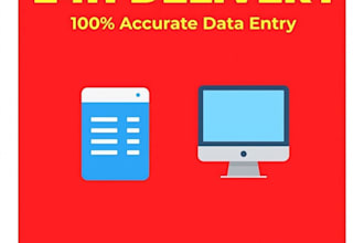 do urgent data entry and typing work in 3 hours