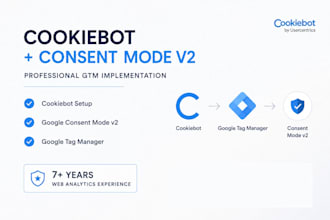 install and configure cookiebot with google consent mode v2
