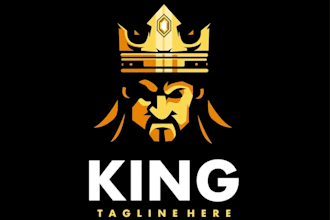 make prestigious power crown, royal king logo design