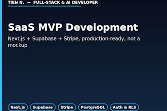 build your saas mvp with nextjs supabase and stripe