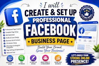 create and set up a professional facebook business page