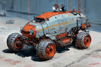 create vehicle concept art for you
