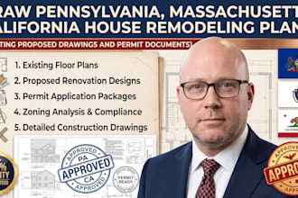 draw pennsylvania massachusett california house remodeling plan existing permi