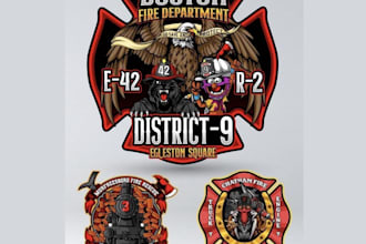 design high quality custom fire department logo with unlimited revision