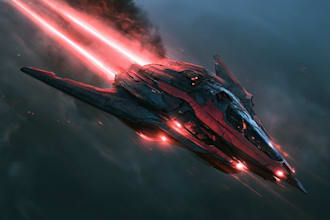 draw high quality spaceship concept