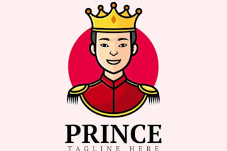 do luxury monogram prince logo design