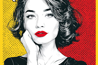 design an amazing superhero pop art