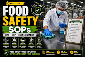create food safety sops, gmp and ghp documentation