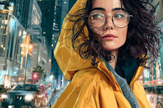 create a professional digital character portrait