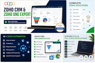be your zoho CRM and zoho one expert for setup and automation