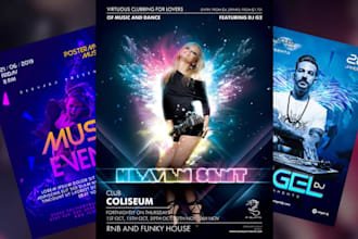 design musician epk, artist epk, dj press kit, one pager sheet, promotion flyer