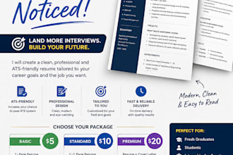 create a professional ats friendly resume and CV