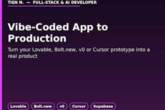take your vibe coded app from lovable bolt or cursor to production