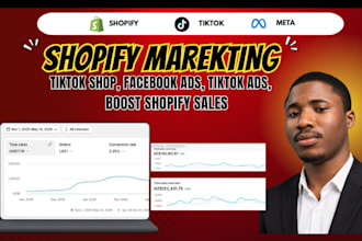 manage meta ads, tiktok shop, shopify facebook ads, shopify marketing