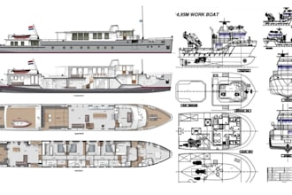 boat frame and bulkhead structural drawings for fabrication
