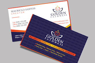 create 4 different business card design within 5 hours