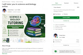 tutor science and specially biology