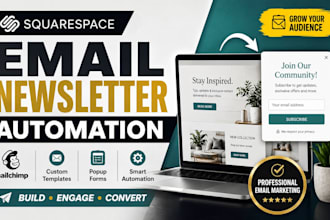 do squarespace email newsletter automation mailchimp template signupform design