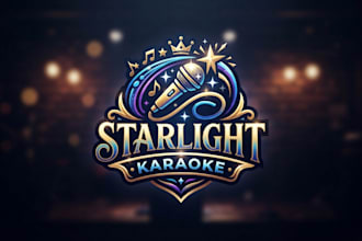 design a fun karaoke logo for your brand