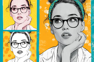 make retro pop art illustrations that pop