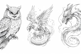 design a stunning minimalist lineart tattoo for you