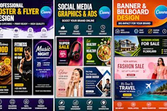 design professional canva posters, flyers and ads