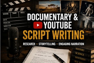 write engaging documentary and youtube scripts