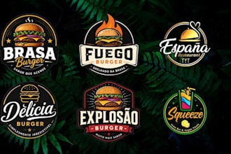 design unique restaurant food cafe logo and branding for your business