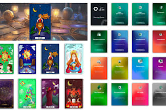create professional unique card deck, playing cards design in any style
