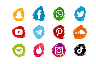 design high quality wonderful social media logo with express delivery