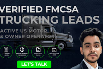 provide fresh verified fmcsa trucking leads for dispatchers and brokers