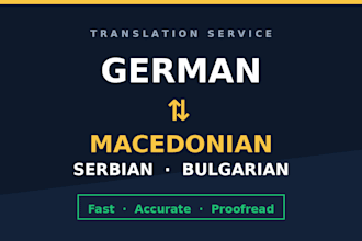 translate german to macedonian, serbian or bulgarian accurately