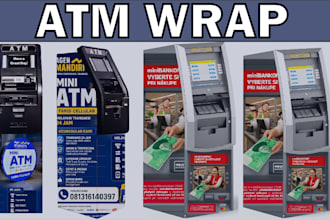 make creative vending machine wrap, atm machine wrap