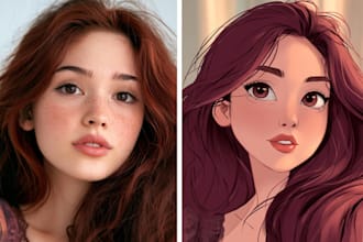 make a high quality disney style portrait of yourself