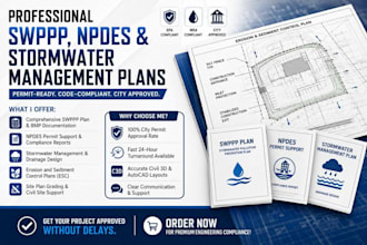 create swppp plan, npdes permit and stormwater management plan