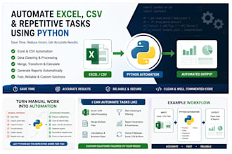 automate excel CSV and repetitive tasks using python
