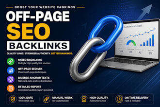 do off page SEO and build high quality mixed backlinks