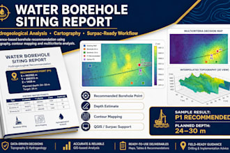 create gis maps and a borehole siting