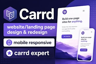 do carrd website design carrd landing page and carrd website redesign