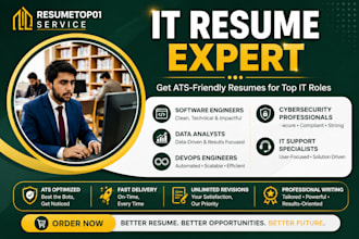 create ats friendly IT resume, software developer CV and cover letter
