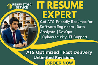 write ats optimized IT resume and tech CV for job application
