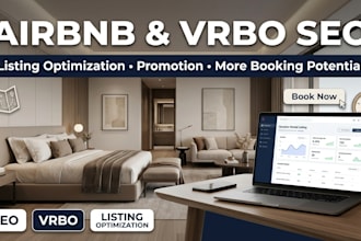 optimize airbnb listing SEO, vrbo marketing, promotion and boost bookings