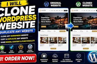 clone wordpress webseite, duplicate any webseite, copy clone webseite