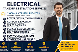 do electrical takeoff, low voltage takeoff, and construction cost estimation
