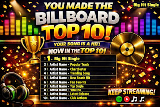 make your music reach top 10 on the billboard music chart