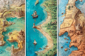 draw beautiful custom illustrated watercolour map