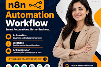 do n8n ai agent automation workflow, custom, I help grow your bussiness