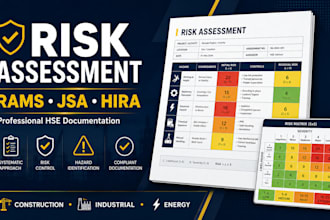 create professional risk assessment rams jsa jha and method statement