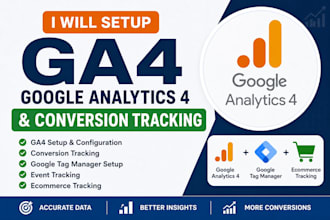 set up ga4 google analytics and conversion tracking